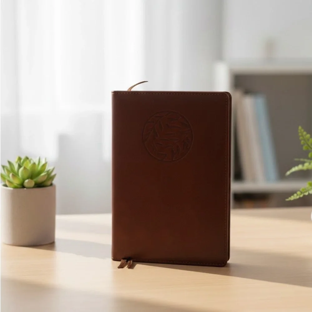 NWT Brown leather Embossed Journal